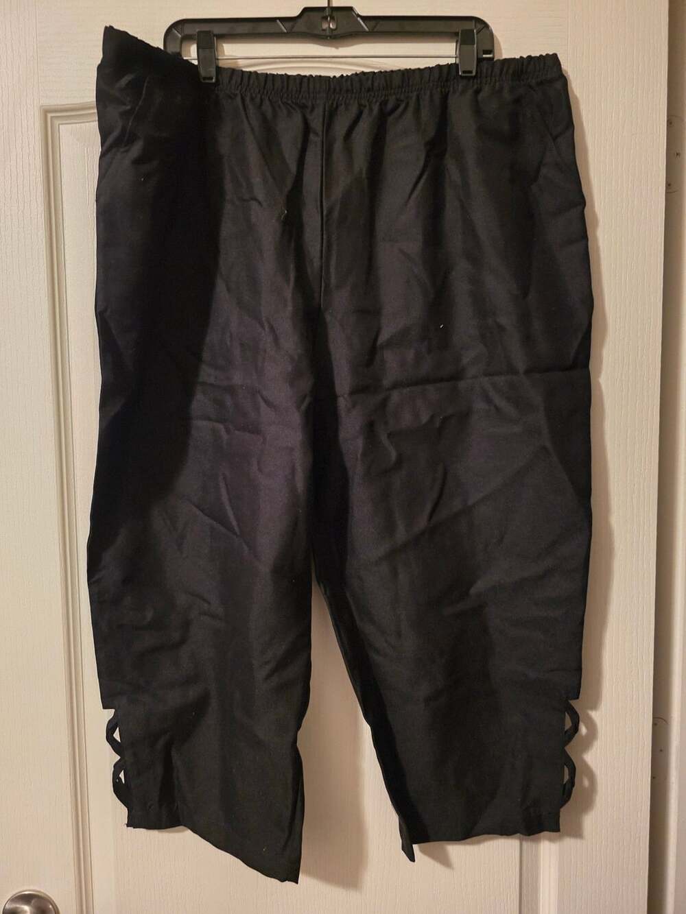 Blair Pants Size 2XL Black Criss Cross Ankle Detail Cropped Length